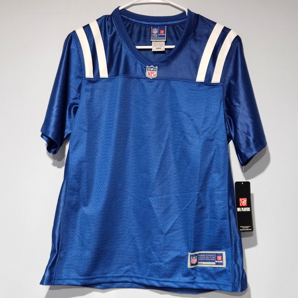 NFL Pro Line Indianapolis Colts Women's Blank Team Jersey Blue White Medium NEW